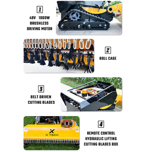 Made in China Cordless Lawn Mowers Multifunctional <strong>Remote</strong> Controlled Lawn <strong>Mower</strong> Tracked <strong>Remote</strong> <strong>Flail</strong> <strong>Mower</strong> - Product Image 6