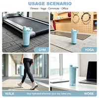 Bouteille isotherme YEWAYOGA 24 oz avec compartiment de mélange intégré pour poudre de protéines, gourde de sport pour le fitness