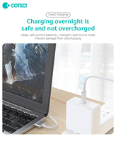 COTECi Kabel Data Pengisian Daya Magnetik Cerdas Berbahan Aluminium Alloy 2m Tipe-C untuk Macbook