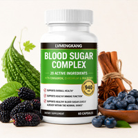 Complément Alimentaire OEM/ODM en Gros pour la Glycémie, 60 Capsules, 20-en-1, Cannelle, Chrome, Mûrier, Zinc, Magnésium, Vitamine D