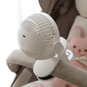 New Arrival Portable Mini Stroller Fan Rechargeable Quiet Personal USB Fan Car Seat Small Fan For Desk Stroller Ride-In