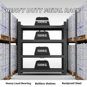 Wholesale Hongji Duty Metal Shelf Industrial Racks Steel Boltless Load-Bearing 500kg/Layer <b>Storage</b> Shelving Adjustable <b>Racking</b> - Product Image 1