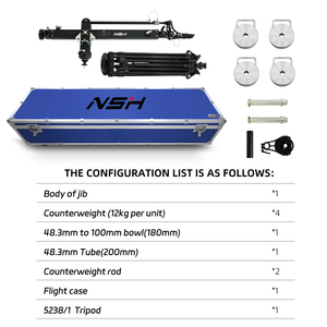 NSH M19 จิ๊บเครนกล้องระดับมืออาชีพ 360 องศา °   มุมเอียงปรับได้สำหรับอุปกรณ์ถ่ายภาพยนตร์ด้วยกล้อง DSLR - Product Image 6