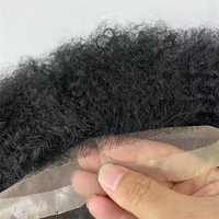 Prothèse capillaire indétectable pour homme, 6mm, en cheveux naturels, avec dentelle HD, noire, pour hommes afro-américains, 8x10