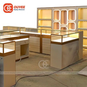 Cửa hàng hiện đại quầy trưng bày đồ trang sức kính tròn trưng bày tủ trưng bày đồ trang sức vàng - Product Image 1