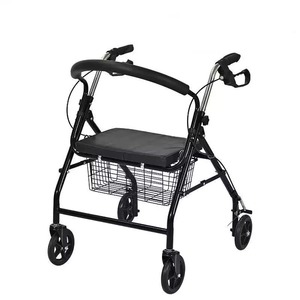 Easy Folding Aluminum Alloy Walker Rollator Eldery Rollator Multi-functional Four-wheel Shopping Cart - Product Image 1