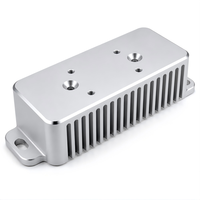 Heatsink Aluminium Efisiensi Tinggi Dengan Flensa Pemasangan Ujung untuk Sistem Pendingin Daya Konverter Frekuensi Inverter