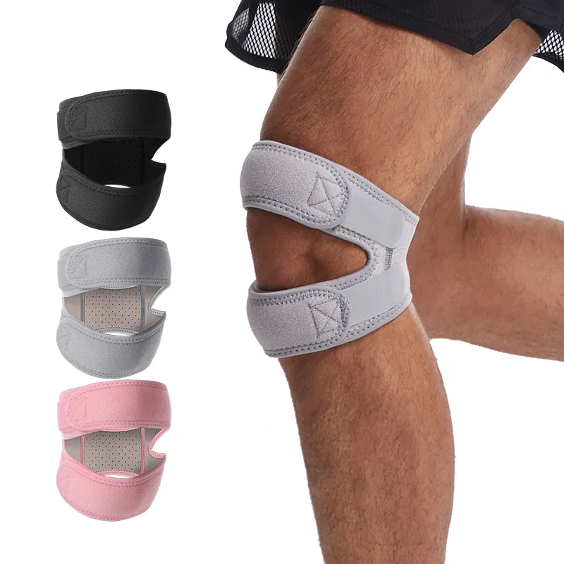 SHIWEI-2172#Adjustable Fitness Patella Knee pad Protector Sport Strap neoprene silicone knee guards Support