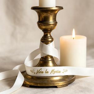 Nuevo Lanzamiento: Banda de Novia Blanca con Letras Doradas de Plástico, Elegante Decoración para Fiesta de Bodas, Bolsa de 12 Piezas - Product Image 5