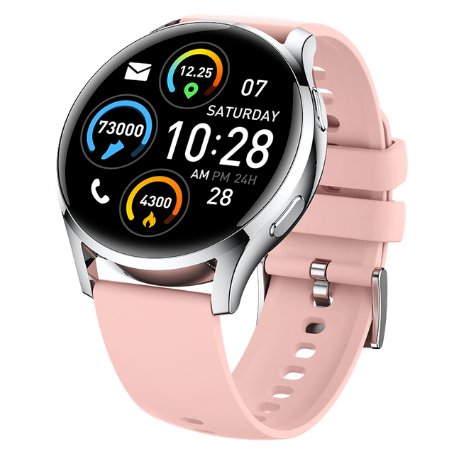 S37 Custom Logo 1.28 Inch Round Screen 200mAh Big Battery Android Smart Watch Women Factory
