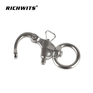 Matériel de gréement Manilles à pression pivotantes en acier inoxydable à dégagement rapide avec oeil rond pour sangles de caméra - Product Image 6