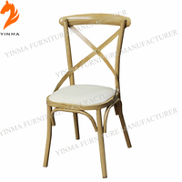 Chaises de table en bois massif avec dossier croisé, Offre Spéciale pièces, pour salle à manger