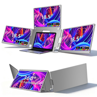 Nouveau modèle 2026 – Écran portable de jeu 18,5 pouces – 1 câble pour 3 écrans – Extension triple écran pour Windows et MacBook