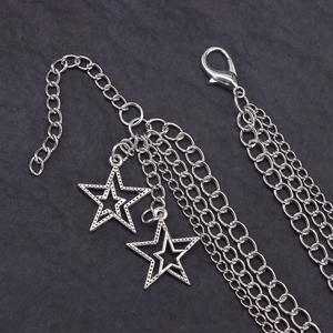 Multi Layered Star Pendant Shoe <b>Chain</b> Zinc Alloy Detachable For Martin <b>Boots</b> Unisex Daily Wear - Product Image 4