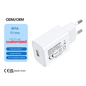 EU US CE Rohs LVD ERP 인증 5W 5V 1A 미니 USB 큐브형 전원 어댑터 (흰색) - 스마트워치, 이어폰, 카메라용 USB 벽면 충전기 어댑터 - Product Image 1