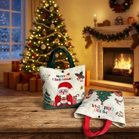 Sac de rangement pour bonbons de Noël personnalisé avec motif Père Noël, imperméable, durable, cadeaux publicitaires, sac en toile