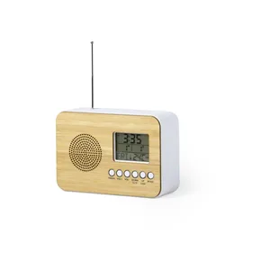 Bamboo <b>clock</b> <b>radio</b> sustainable merchandising - Product Image 4