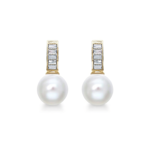 Orecchini Pendenti con Perle Akoya Mikimoto, Placcati in Oro 18K, Perle Coltivate Bianche Rotonde AAA, Gioielli Classici da Sposa per Donna - Product Image 1