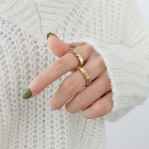 Anillo de cadena de acero inoxidable con Ciempiés chapado en oro de 18k, cadena cubana ajustable, joyería al por mayor - Product Image 5