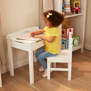 Ensemble de <span class=keywords><strong>bureau</strong></span> et chaise <span class=keywords><strong>en</strong></span> <span class=keywords><strong>bois</strong></span> massif moderne personnalisable <span class=keywords><strong>pour</strong></span> les meubles des enfants d'âge scolaire - Product Image 6