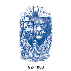 2 Semaines Haute Qualité Faux Noir Imperméable Hommes <span class=keywords><strong>Bras</strong></span> Jambe Poitrine <span class=keywords><strong>Epaule</strong></span> Semi Permanent Temporaire Autocollant Tatouage - Product Image 2