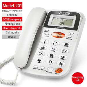 Téléphone <span class=keywords><strong>fixe</strong></span> à gros boutons Téléphone filaire pour bureau Téléphone <span class=keywords><strong>fixe</strong></span> <span class=keywords><strong>professionnel</strong></span> à domicile FICAN201 - Product Image 4