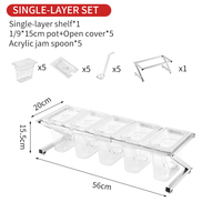 Moderne BEILAIFEI Model 5 PC Plastic Bar Accessoires Set Anti-Slip Herbruikbaar Wasbaar Voorraad Fruit Salade Station Drinkgerei