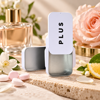 Boîte en fer blanc rectangulaire à couvercle coulissant pour cosmétiques, baume à lèvres, parfum solide, bonbons, menthe et chewing-gum