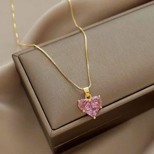 Earring Necklace Set Fashion Pink Peach <b>Heart</b> Drop Pendant Earrings for Women Girl <b>Sweet</b> Accessories Jewelry - Product Image 5