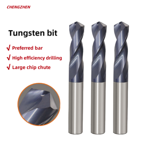 HRC55 Karbür Alaşımlı Tungsten Çelik Süper Sert AlTin Kaplamalı 2 Kanallı Düz Saplı Monolitik Matkap CNC Makinesi için OEM - Product Image 5