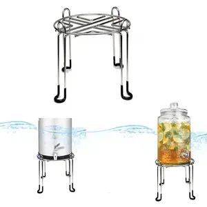 Water Filter Stand 8" Tall by 9" Wide Compatible Countertop Stainless Steel Stand for Most Medium Gravity Fed Water Coolers