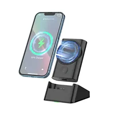 3 in one 5200mah Magnetic Wireless Charging Bank mobile phone holder Compatible With Iwatch Series