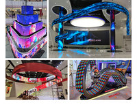 Module LED d'affichage intérieur P4 couleur RGB SMD flexible pour écran incurvé, barre extensible SDK OEM, garantie 1 an pour hall d'exposition