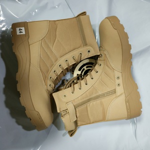 Botas de Desierto TSB09 de Microfibra PU y Cuero Sintético Color Arena Negra con Cierre Lateral y Orificios de Ventilación Transpirables, Zapatos Parashot - Product Image 5