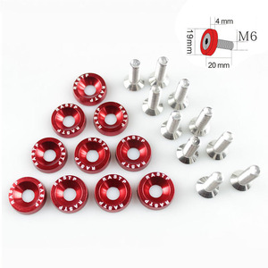 RASTP M6 - Juego de tornillos y arandelas de aluminio para soporte de matrícula, modificación de coche, 8 colores decorativos - Product Image 5