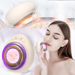 Skin Care Beauty Device Jade Roller Tool High Frequency Galvanic <b>Vibration</b> Heated Microcurrent Face Massager - Product Image 1