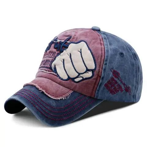 Gorra de béisbol para hombre de tela de algodón de estilo europeo y americano, gorra de béisbol lavada con logotipo bordado al aire libre