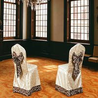 Housses de chaises en jacquard de luxe, nappes décoratives, décoration de salle à manger pour banquets, mariages et hôtels