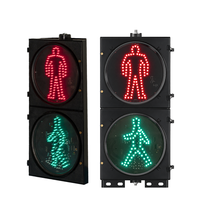 Feu de signalisation piétonnier dynamique à haute efficacité énergétique 300 mm IP55 Visière 250 mm 5,5 kg pour sorties de autoroute