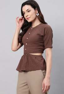 Haut pour femmes à porter en été, léger, respirant, décontracté, haut pour femmes, vêtements de fête, fabriqué en Inde, haut pour femmes - Product Image 3