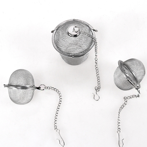 Siliphos 10mm 440c DN15 3cm 7cm <span class=keywords><strong>2</strong></span> Zoll Schwarz Große Lose blatt Mesh Tee Infuser Sieb Mesh Diffusor Edelstahl kugel - Product Image 3