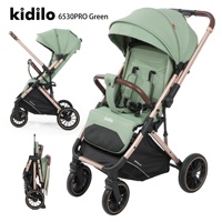 Poussette Bébé Pliable Multifonction Kidilo pour Nouveau-nés, Vue Haute, Assise et Couchée pour Enfants