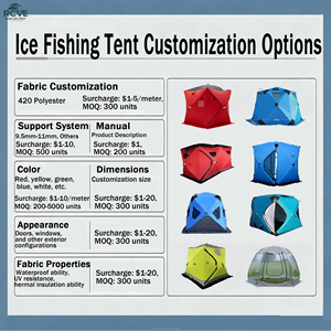 Carpa Domo Premium Aislada para Pesca en Hielo, Impermeable, de Montaje Rápido, Portátil, para Acampar y Cazar en Lagos Congelados al Aire Libre - Product Image 5