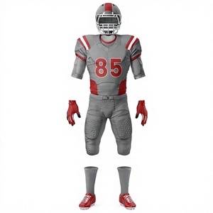 American Football Uniform Blue <b>White</b> Jersey <b>Pants</b> Gloves Cleats Moisture Wicking Breathable V Neck Short Sleeve Adult <b>Men</b> Team - Product Image 3