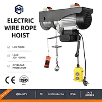 Mini palan électrique PA100 100 kg à assemblage rapide, résistant à la corrosion et à l'usure, avec commande filaire et sans fil 110 V pour garage domestique