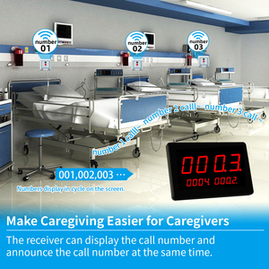 El más nuevo sistema de campana de llamada para el cuidado del hospital en casa de ancianos cuidador de sala buscapersonas sistema de llamada de enfermera de emergencia - Product Image 2