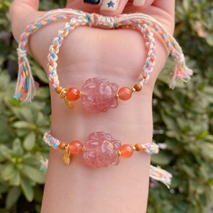 Nueva Pulsera de Cristal de Cuarzo de Estilo Étnico Tibetano Hecha a Mano, con Cuerda Trenzada, Energía Curativa, Estilo Chino - Product Image 4