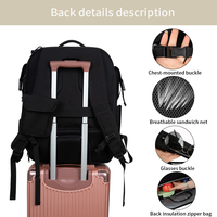 Sac à dos tactique à châssis interne avec compartiment pour ordinateur portable, port USB, résistant à l'eau, grande capacité 36-56L, fermeture éclair, idéal pour le sport