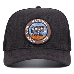 Gorra Trucker de Perfil Alto de 5 Paneles Personalizada de Vietnam, Visera Ligeramente Curvada, Gorra Trucker Estructurada con Logotipo de Parche Tejido - Product Image 1