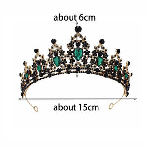 ODM Vente en gros Accessoires en diamant Diadèmes Couleurs Strass Couronnes décoratives en métal Diadème de concours de beauté scintillant Diadème en cristal - Product Image 6